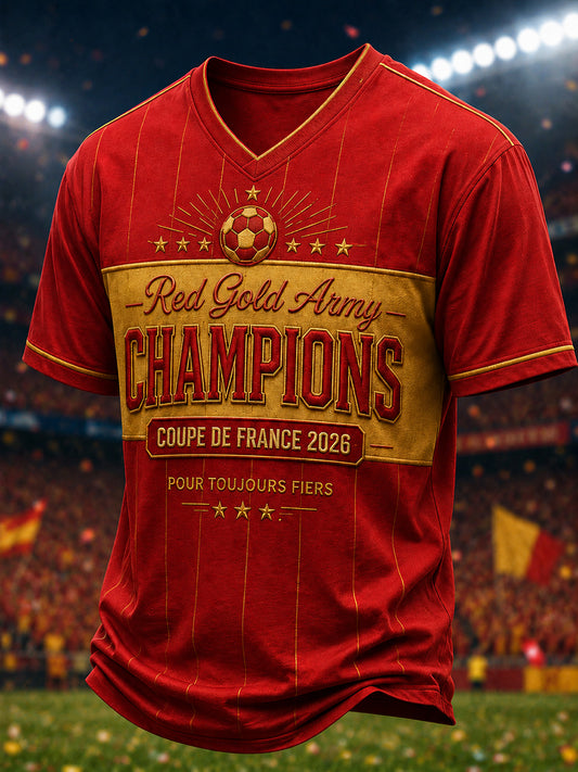 T-shirt homme col en V à imprimé Champion 2026