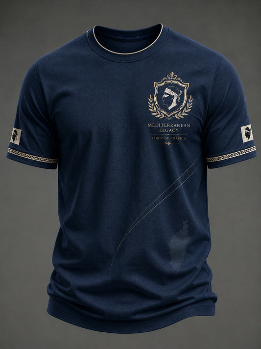 T-shirt pour homme imprimé du drapeau de la Corse