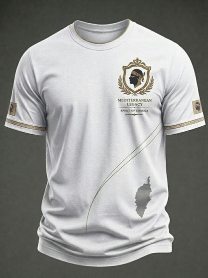 T-shirt pour homme imprimé du drapeau de la Corse