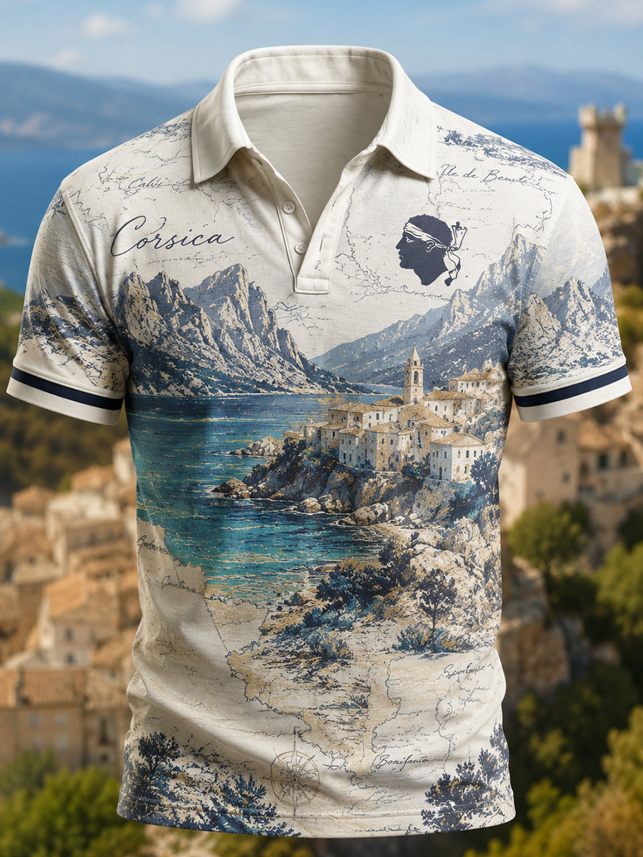 Chemise pour homme à imprimé «L’Île de Beauté – Corse»
