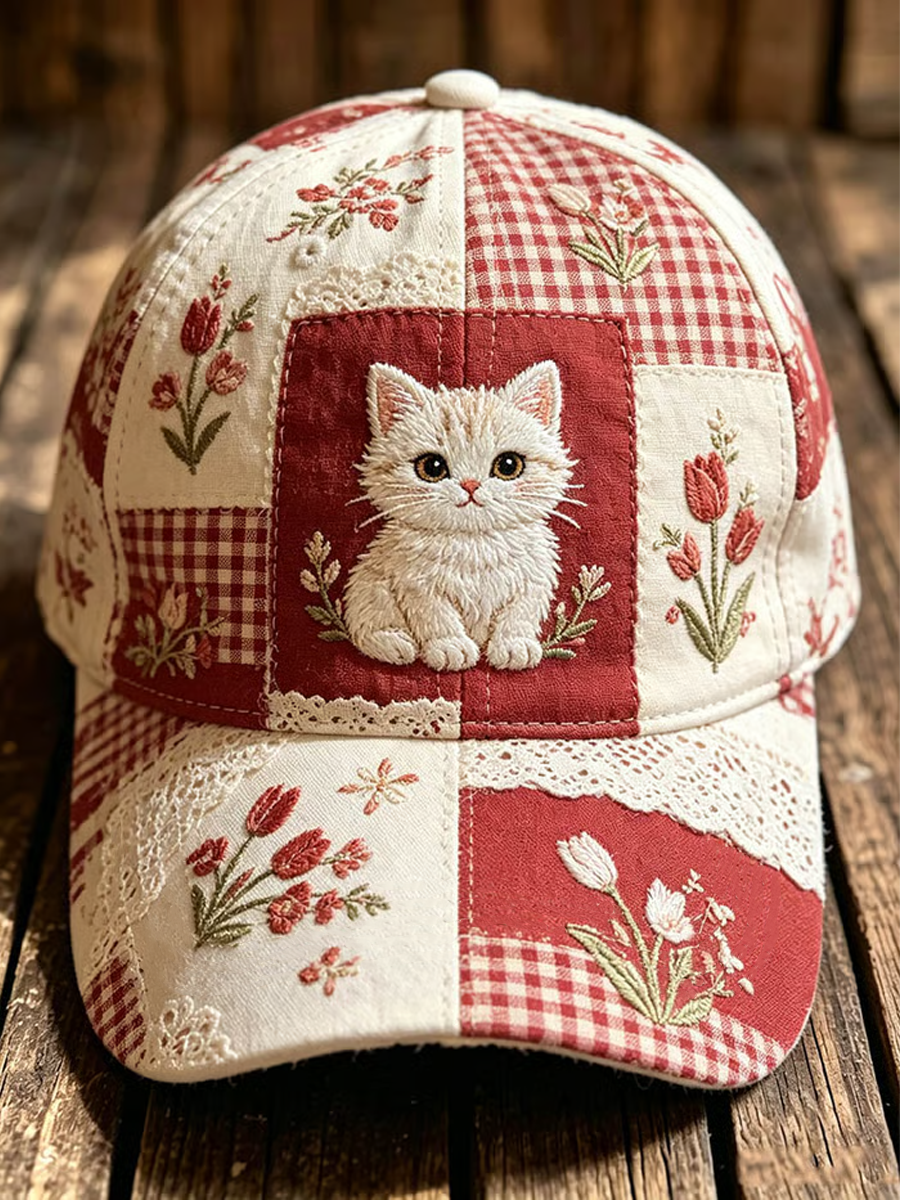 Chapeau unisexe à imprimé chat mignon