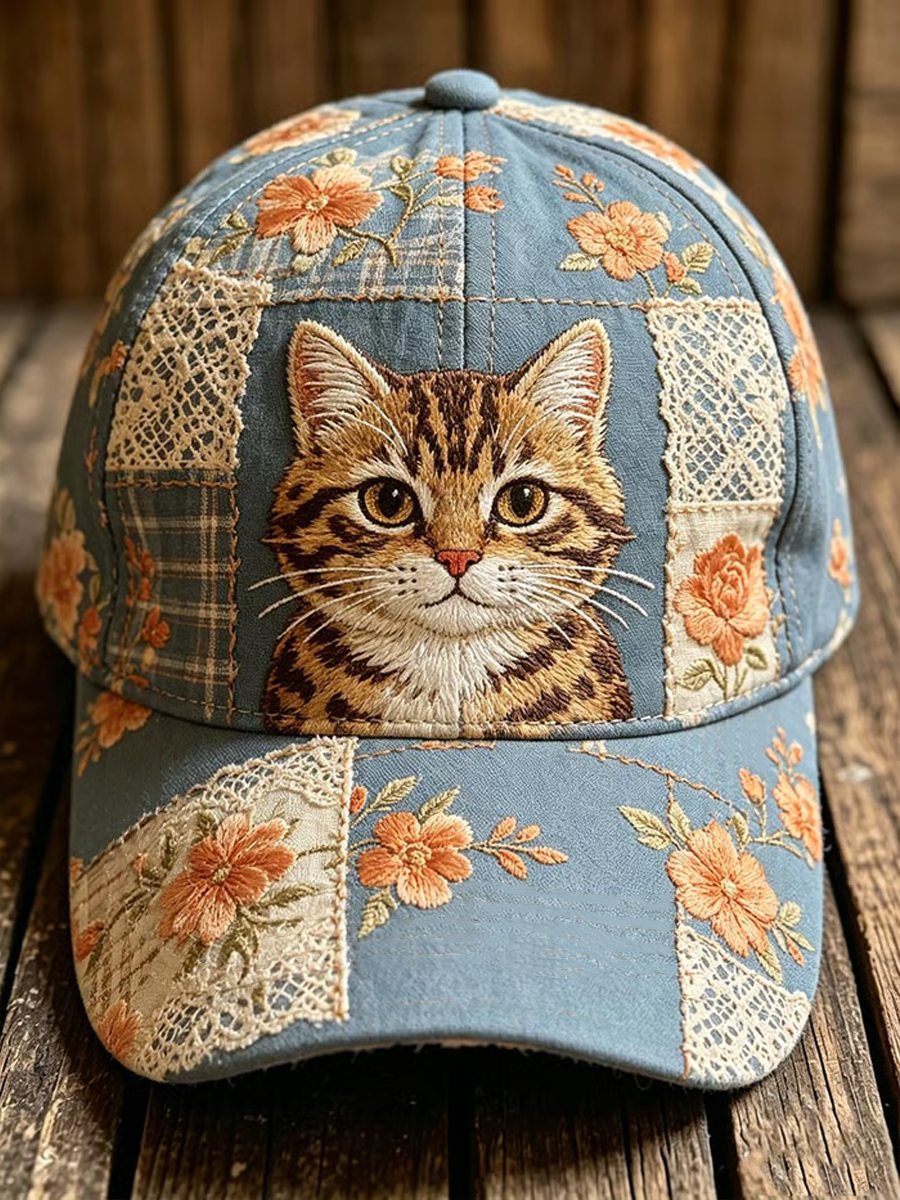 Chapeau unisexe à imprimé chat mignon