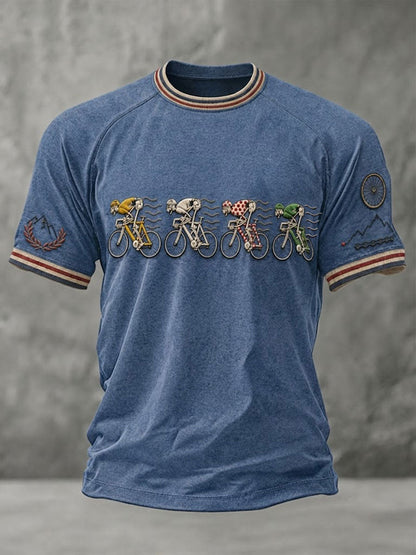 T-shirt à manches courtes pour homme, modèle skeleton pour vélo