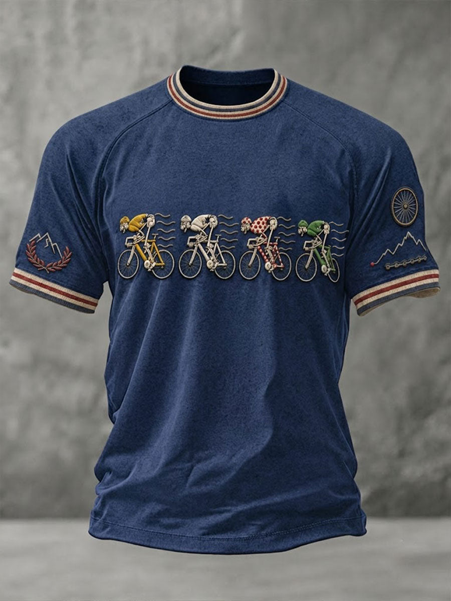 T-shirt à manches courtes pour homme, modèle skeleton pour vélo