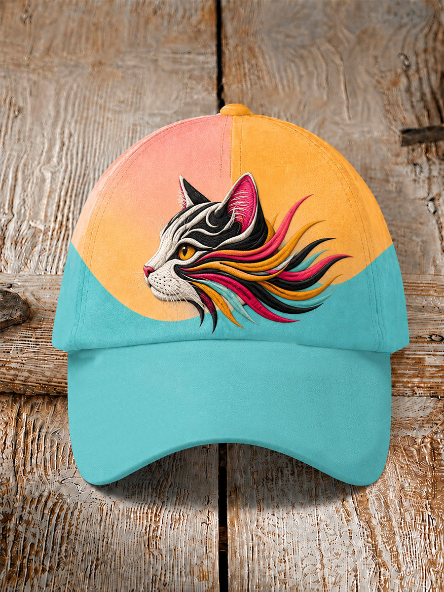 Chapeau artistique unisexe en forme de chat