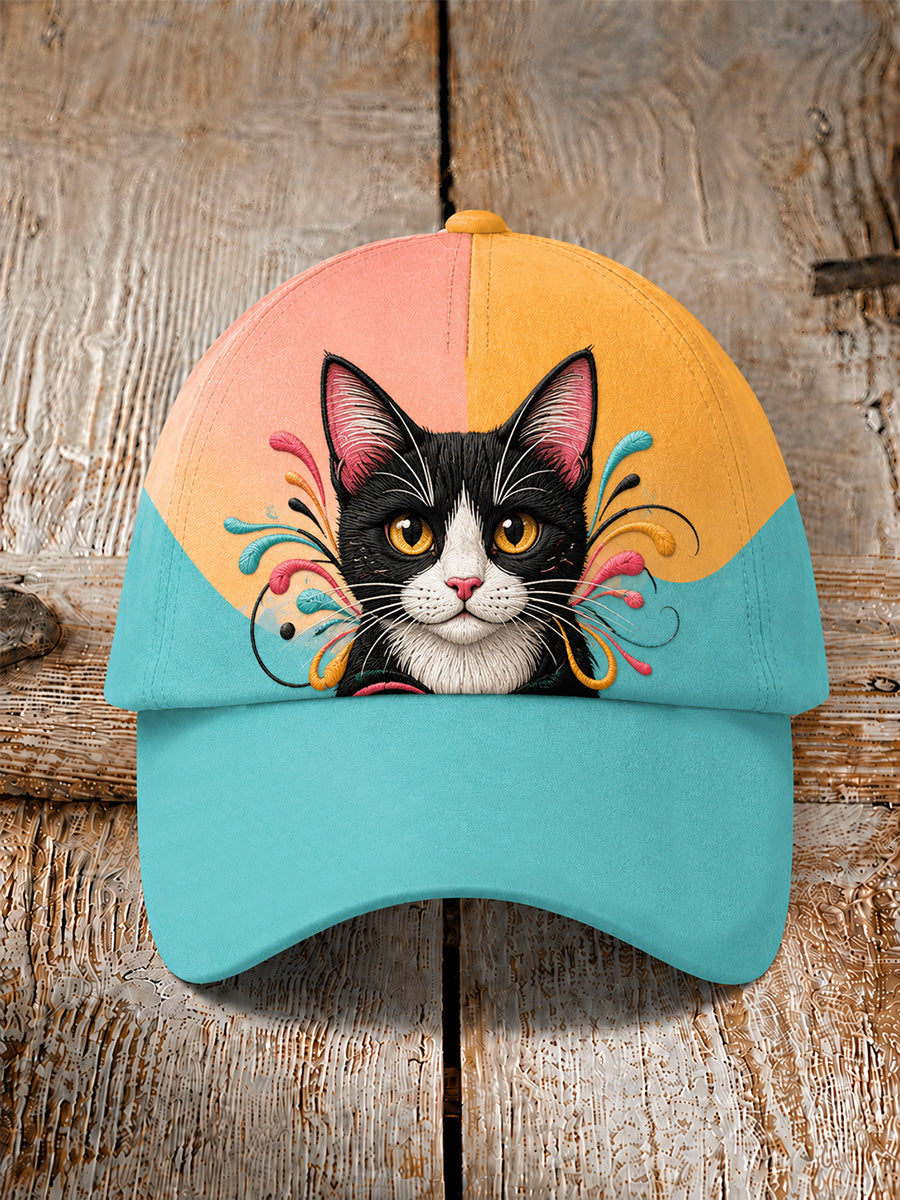 Chapeau artistique unisexe de chat