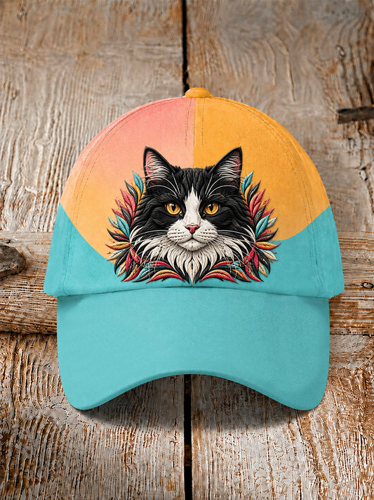 Chapeau artistique unisexe en forme de chat