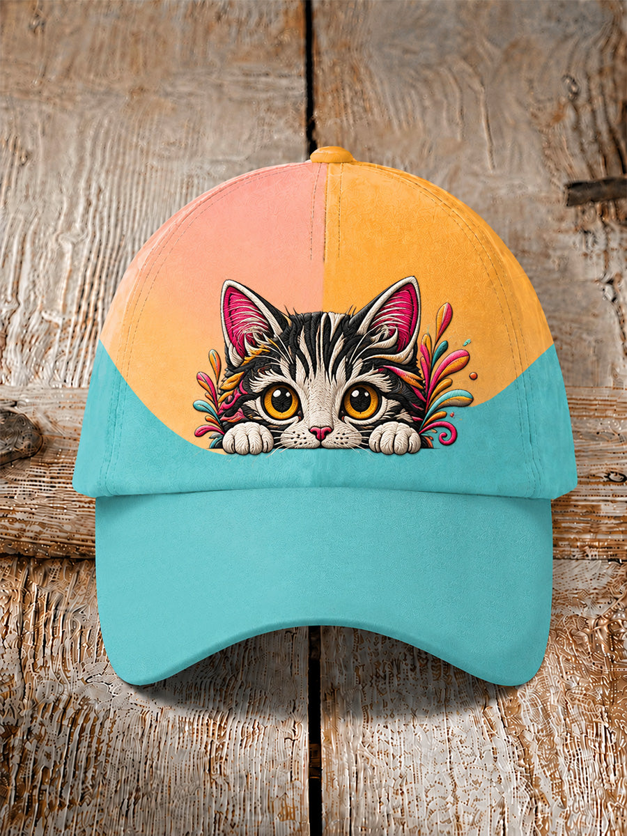 Chapeau artistique unisexe en forme de chat