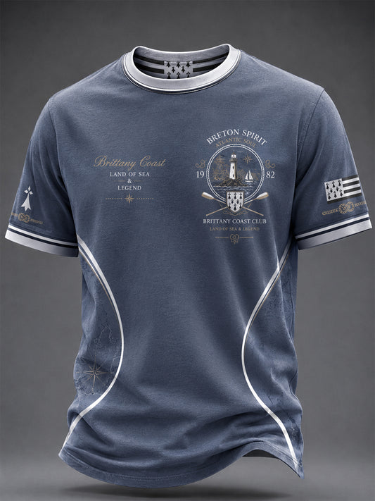 T-shirt pour hommes imprimé celtique de Bretagne, France