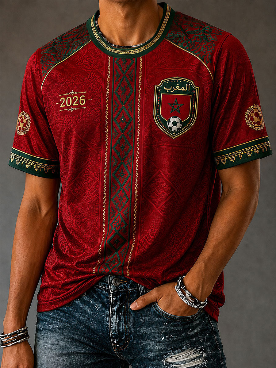 T-shirts de football pour hommes Maroc 2026