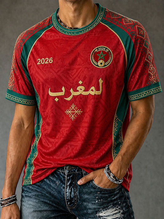 T-shirts de football pour hommes Maroc 2026