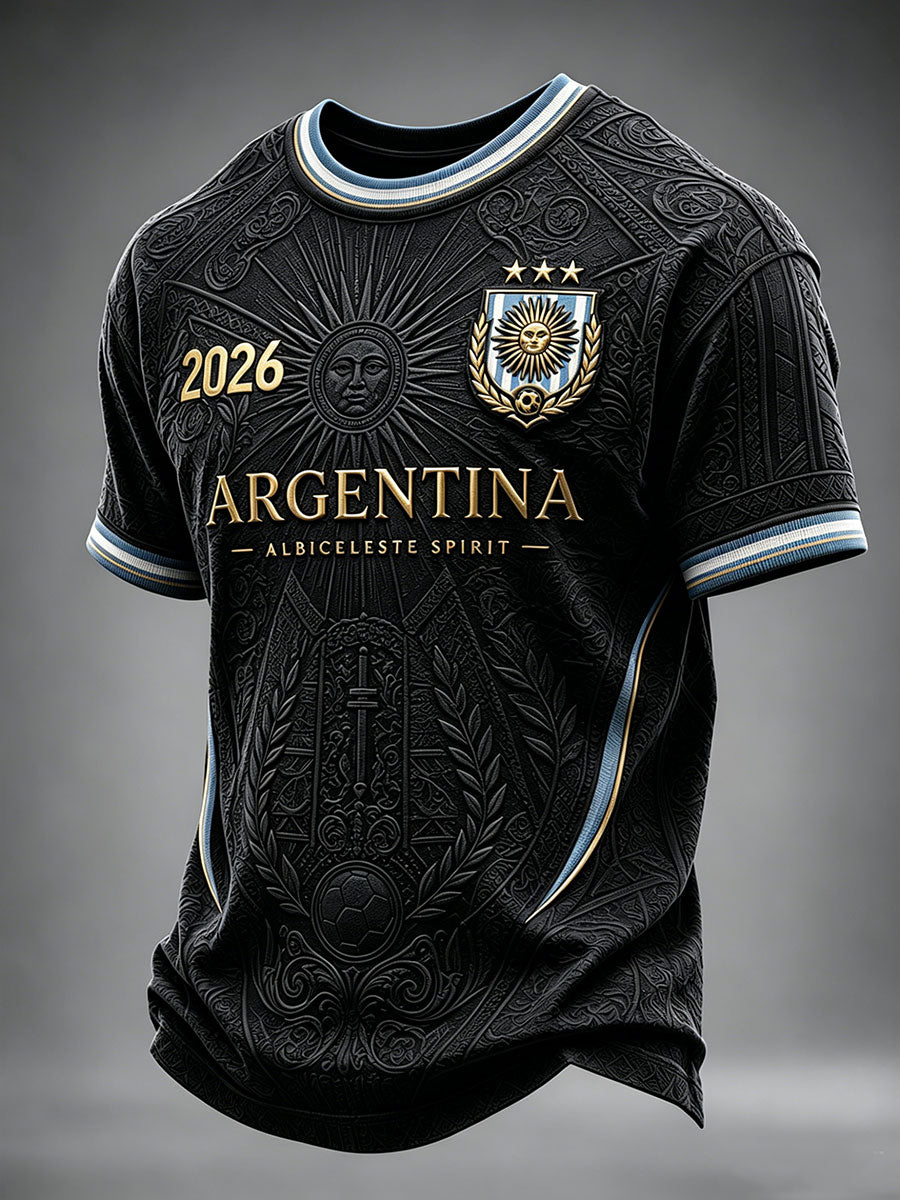 T-shirt à manches courtes de football pour hommes, modèle Argentine