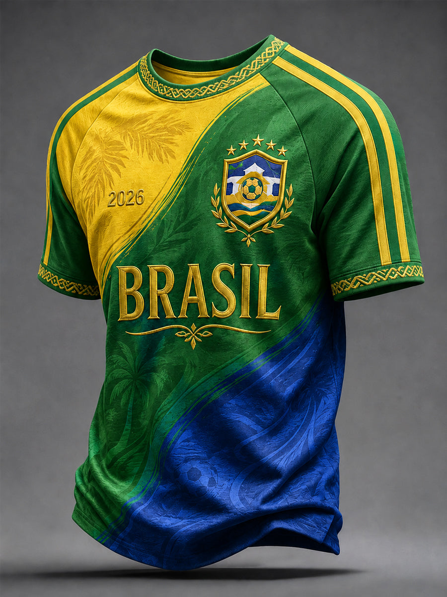 Cadeau pour hommes pour les fans de football Imprimer T-shirt décontracté
