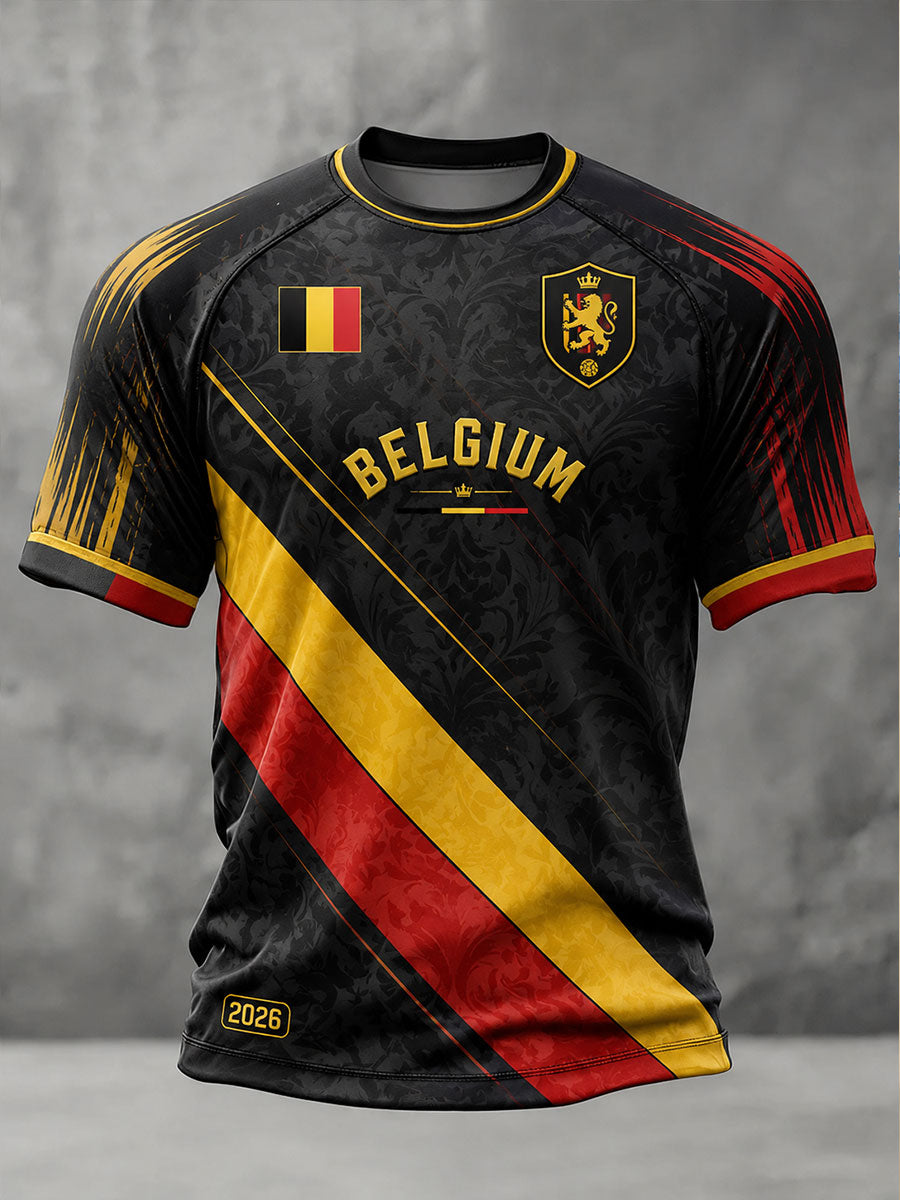 T-shirt à manches courtes Belgium Football pour homme