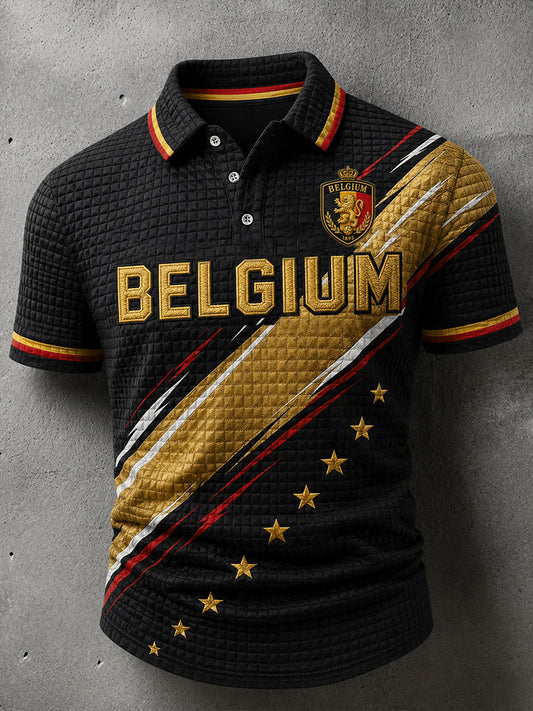 Chemise Belgium Football Waffle Grid pour homme