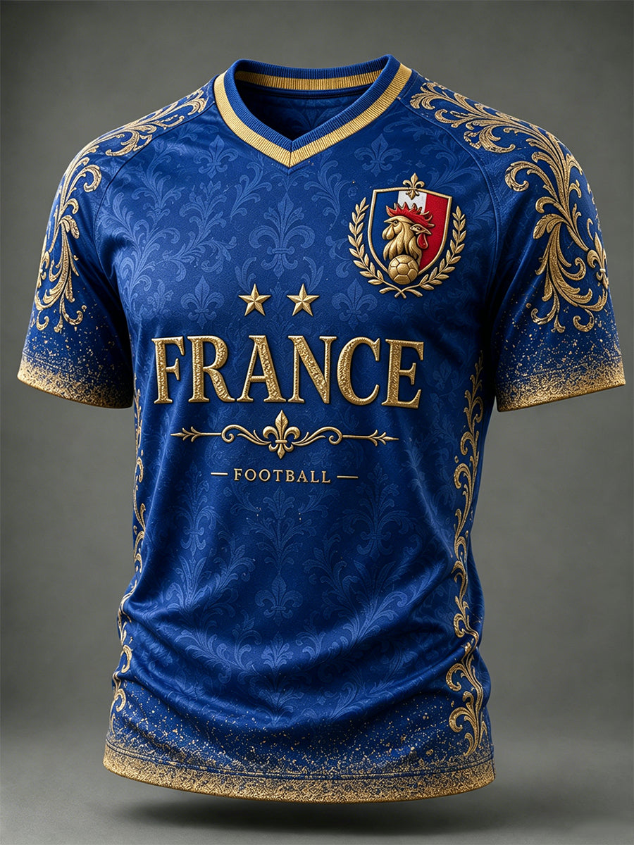 T-shirt col en V France Football pour homme