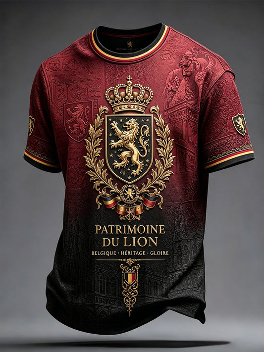 T-shirt pour la fête nationale de la Belgique, motif artistique à l’effigie de bières, pour hommes