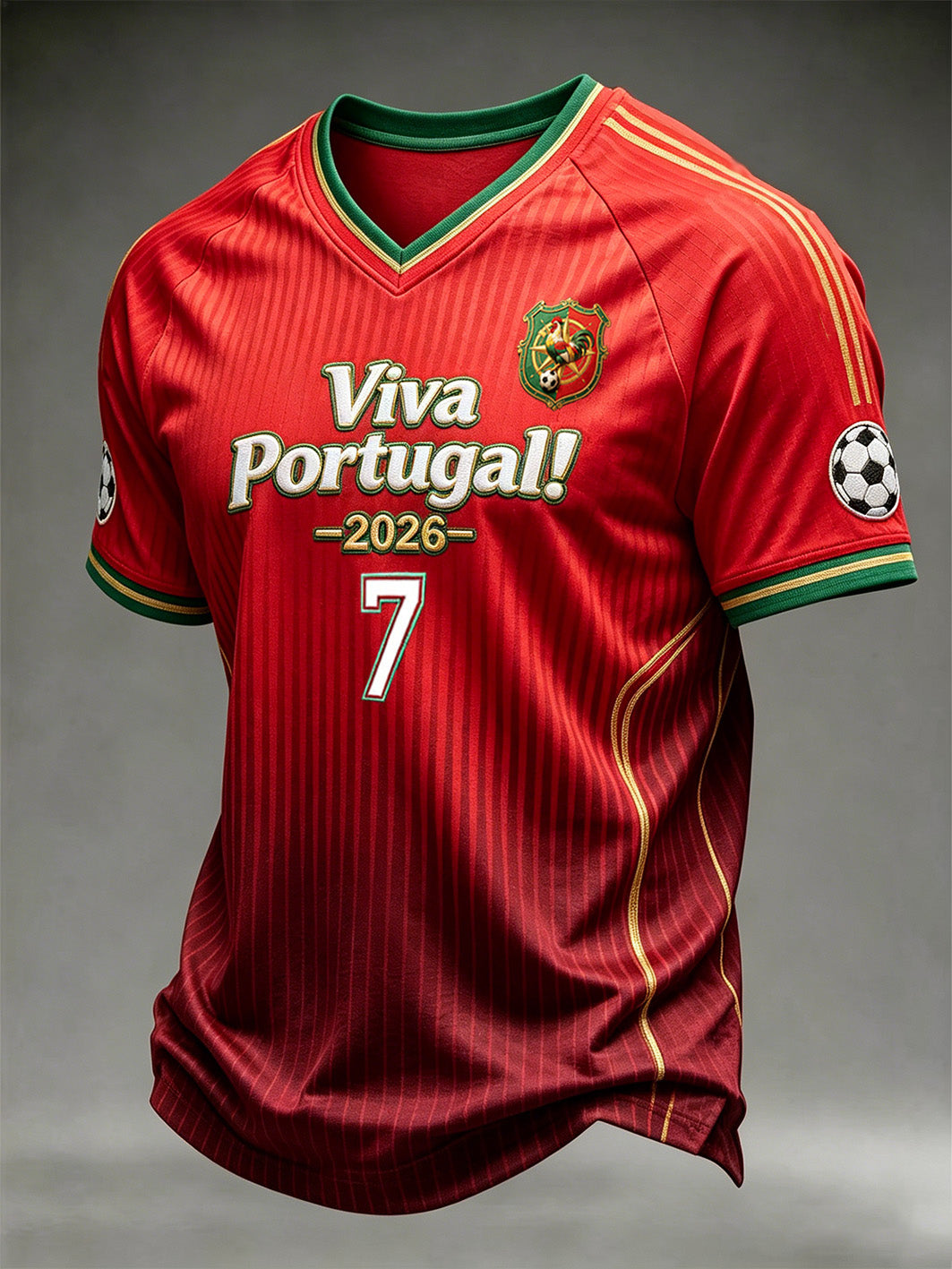 T-shirt de sport décontracté à imprimé végétal pour homme, style football