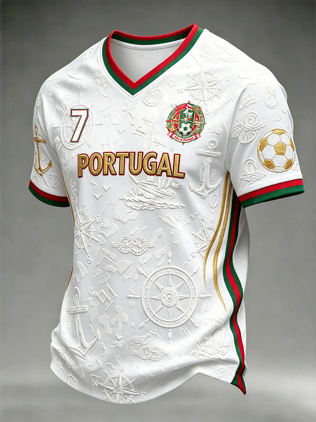 T-shirt décontracté pour homme à motif imprimé voiles et football