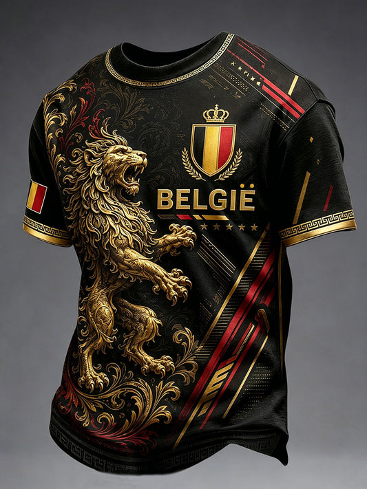 T-shirt à manches courtes de football pour hommes, Belgique