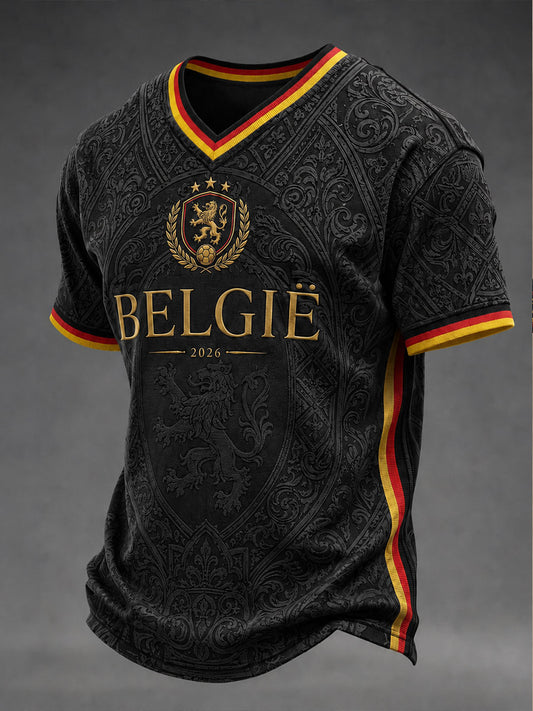 T-shirt à manches courtes de football pour hommes, Belgique