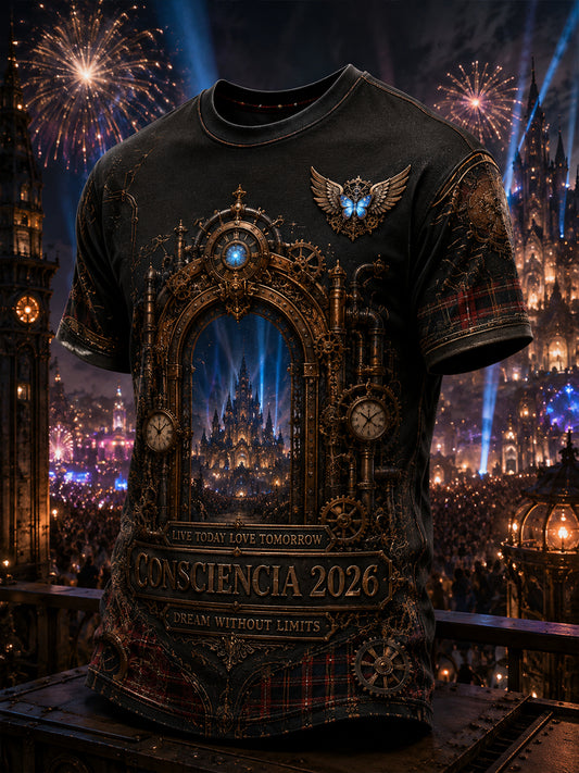 T-shirt à manches courtes pour hommes Music Festival Print
