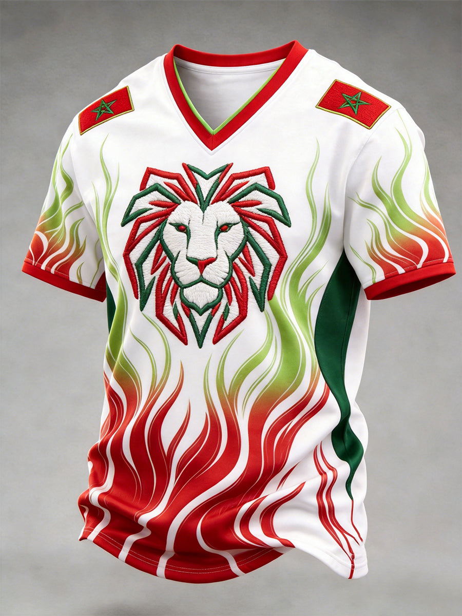 T-shirt à col en V pour homme, Maroc