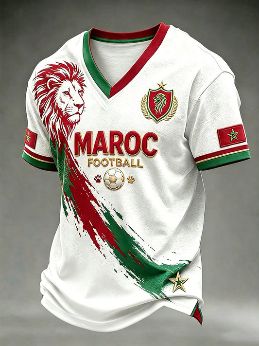 T-shirt à col en V pour homme, Maroc
