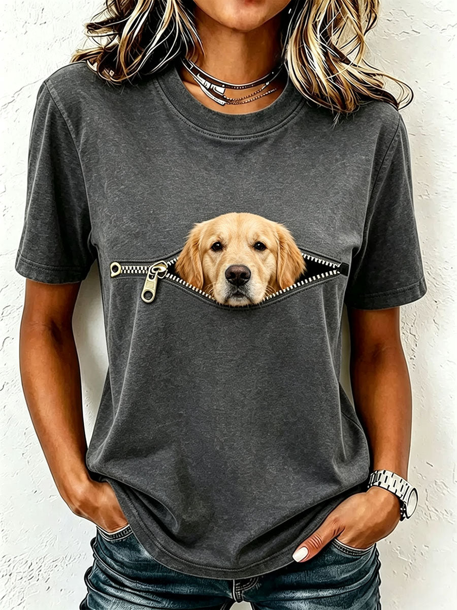 T-shirt pour femme avec adorable Golden Retriever