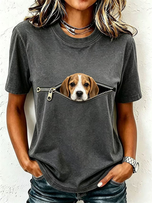 T-shirt adorable pour femme représentant un Cavalier King Charles Spaniel