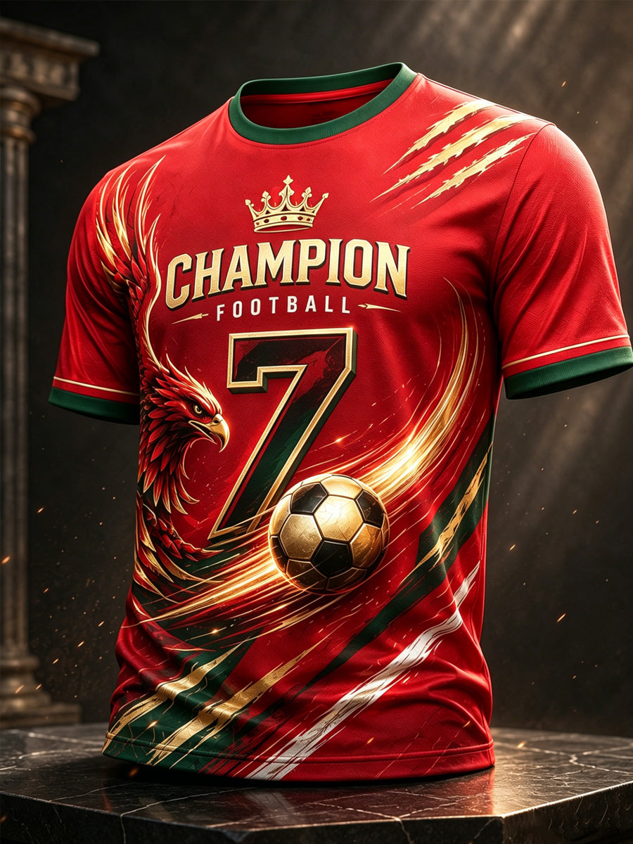 Portugal Football Match Support Art Imprimer T-shirt pour hommes