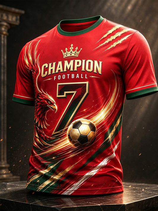 Portugal Football Match Support Art Imprimer T-shirt pour hommes