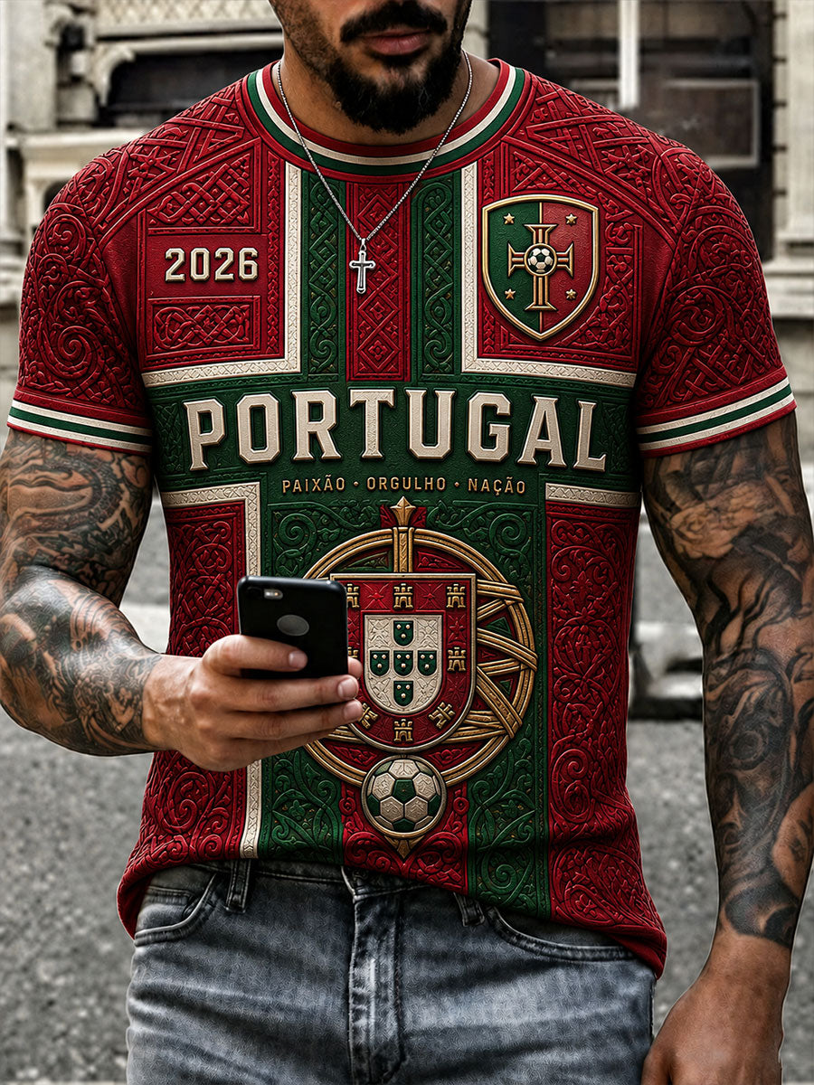 T-shirt manches courtes Portugal Football pour homme