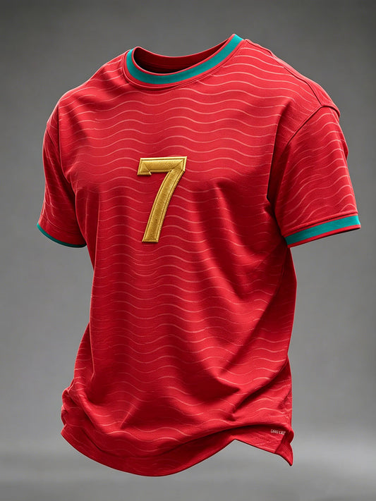 T-shirt à manches courtes de football pour hommes, Portugal