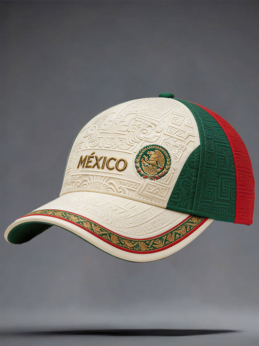 Chapeau unisexe à imprimé artistique pour les amateurs de football mexicain