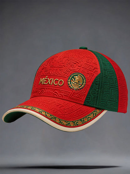 Chapeau unisexe à imprimé artistique pour les amateurs de football mexicain