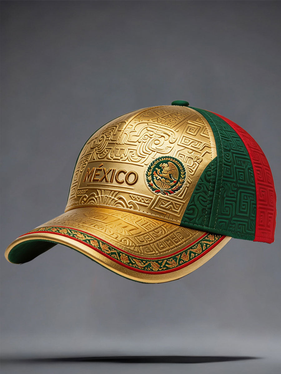 Chapeau unisexe à imprimé artistique pour les amateurs de football mexicain