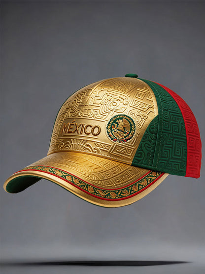 Chapeau unisexe à imprimé artistique pour les amateurs de football mexicain