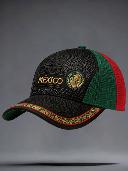 Chapeau unisexe à imprimé artistique pour les amateurs de football mexicain