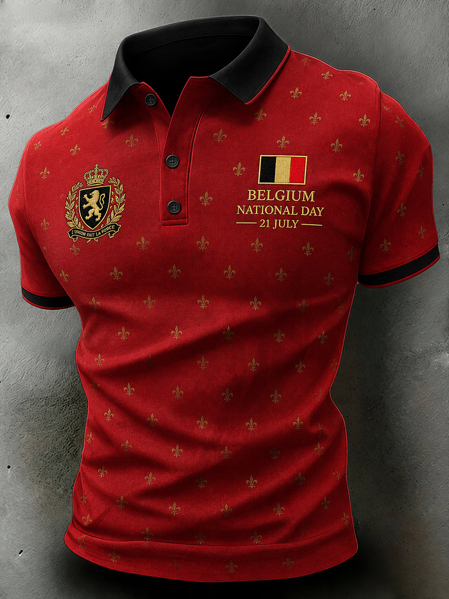 Polo à manches courtes sur le thème de la Journée nationale des hommes