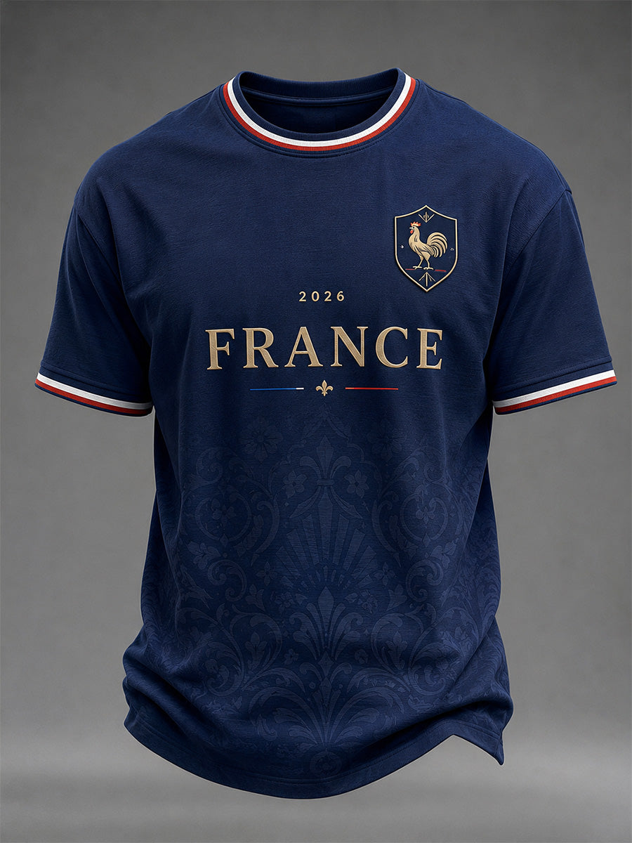 T-shirt décontracté imprimé pour hommes, cadeau idéal pour les fans de football