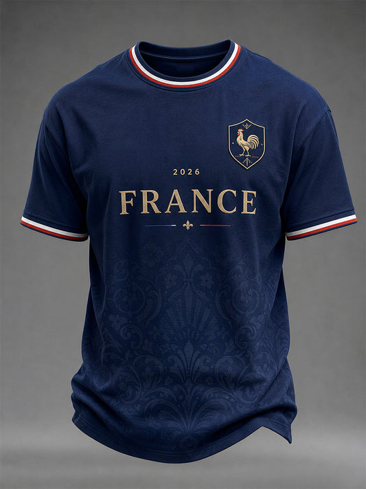 T-shirt décontracté imprimé pour hommes, cadeau idéal pour les fans de football