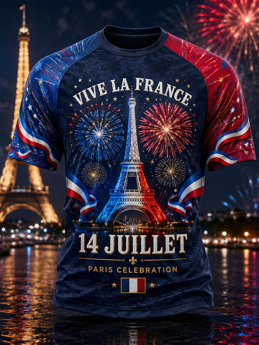 T-shirt à manches courtes France Bastille Day Homme