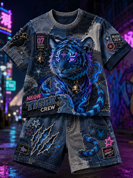 Kpop Demon Hunters Short-Sleeve Shirt Set