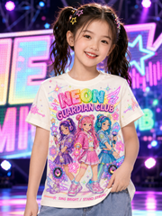 Kpop Demon Hunters Print Short Sleeve T-Shirt