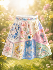 Kpop Demon Hunters Art Printed Irregular Skirt
