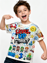 Super Mario Print Short Sleeve T-Shirt
