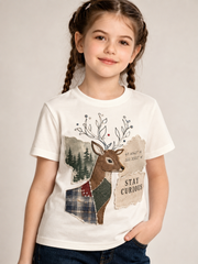 Children's Animals Print Short Sleeve T-Shirt