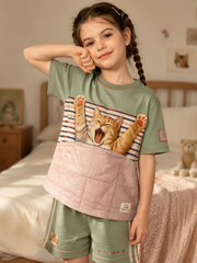 Interesting Animals Short-Sleeve Shirt Set