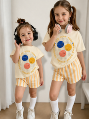 Sport Style Short-Sleeve Shirt Set